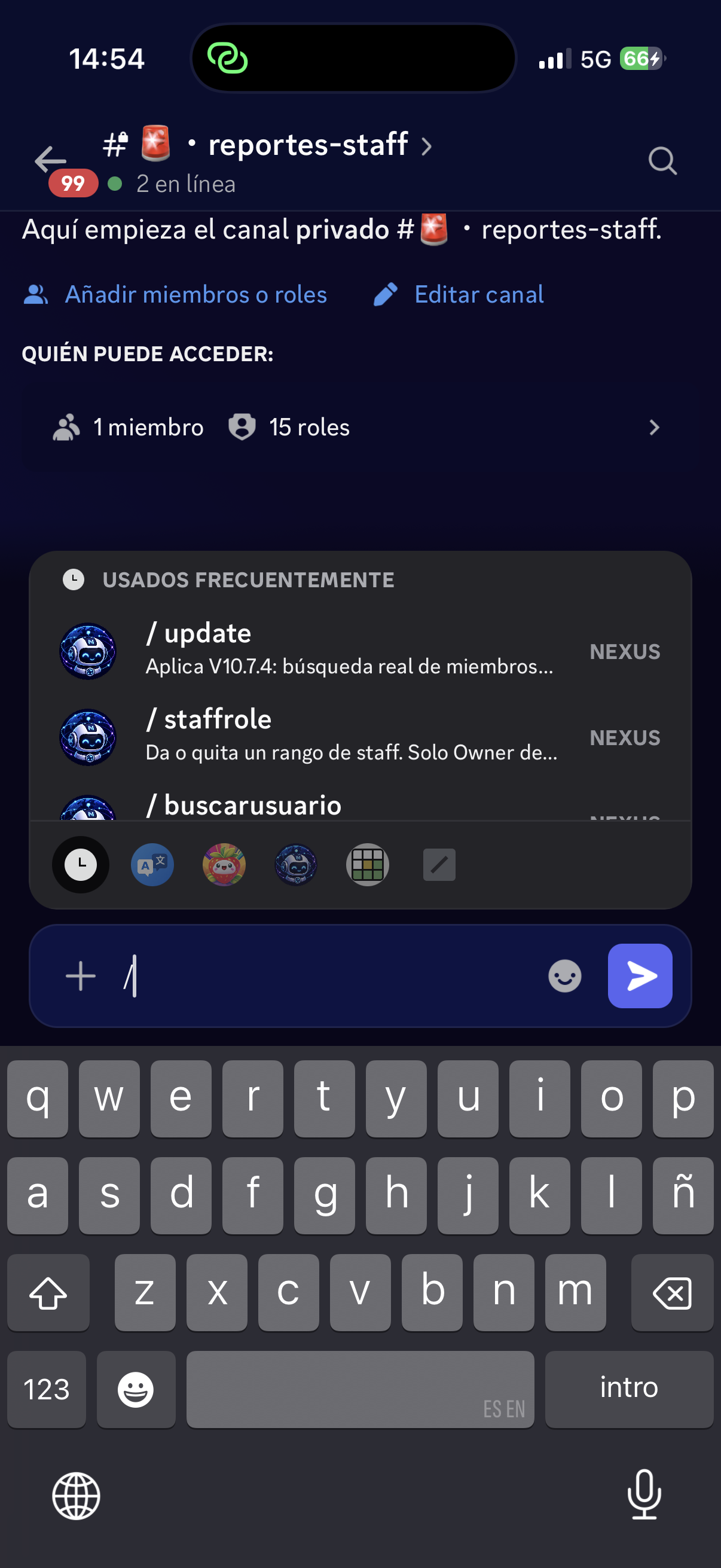 Nexus slash commands