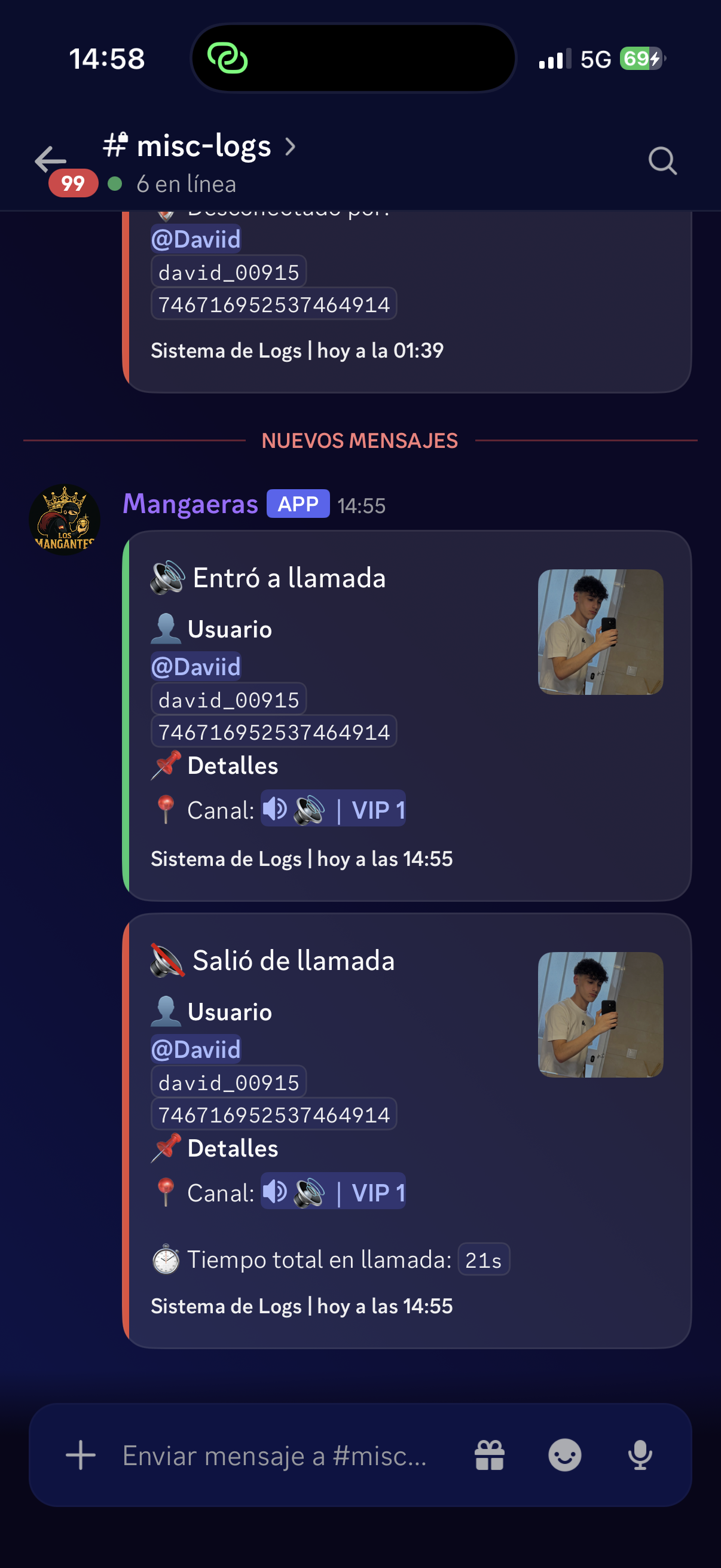 Mangaeras voice logs
